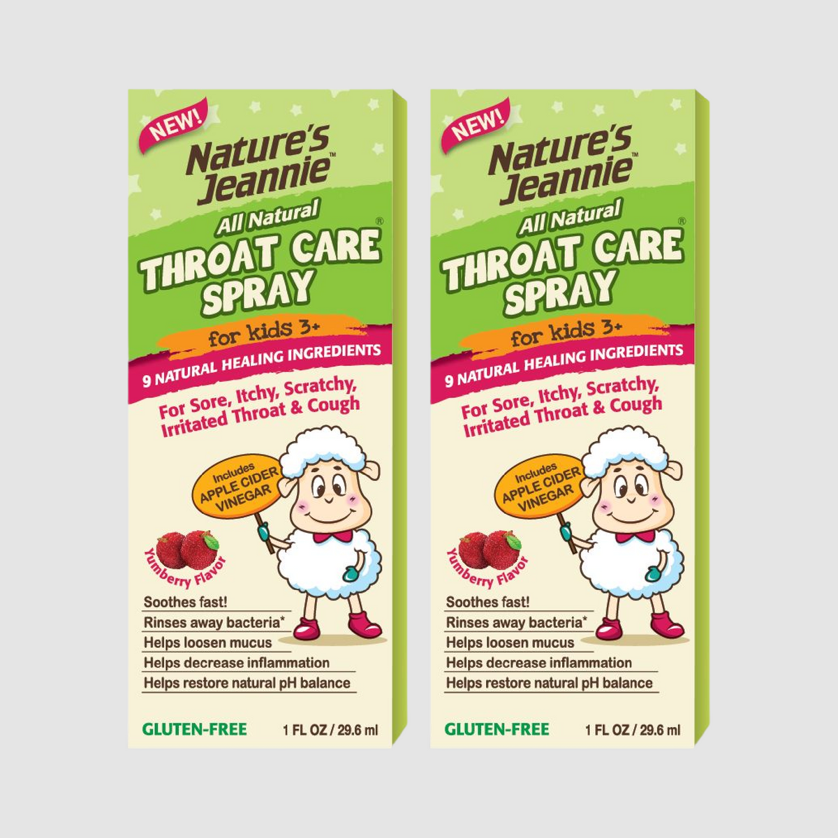 Nature&#39;s Jeannie Throat Care Spray for Kids- 2-pack.
